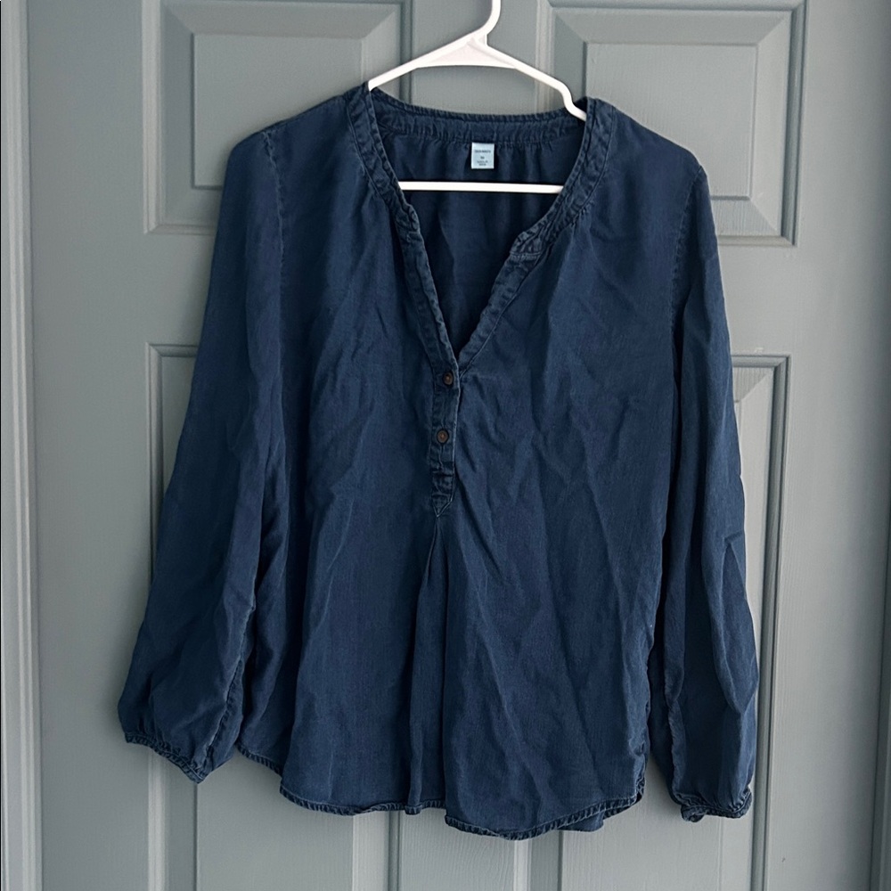 Old Navy Dark Blue Denim Shirt